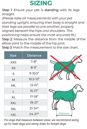 VetMedWear Recovery Suit for Female Dogs and All Cats and Rabbits.